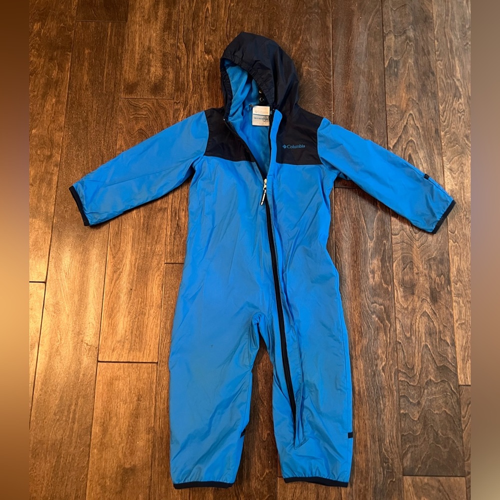 Columbia Kids Boys Girls One Piece Snow Suit Ski Shell Jumpsuit Blue 18-24M
